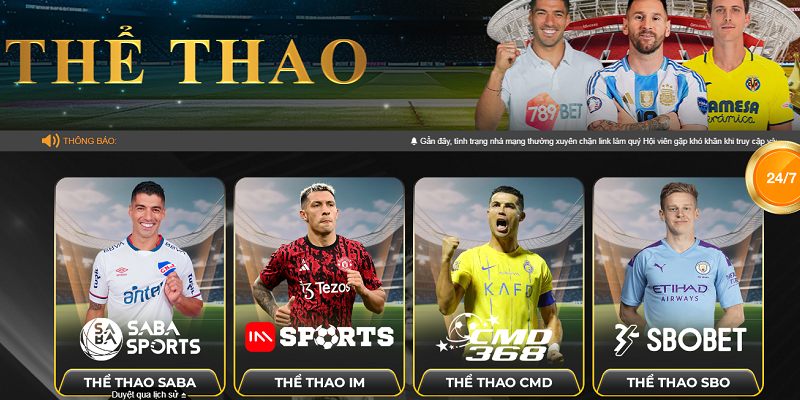 Sảnh thể thao cực kỳ hấp dẫn tại 789Bet vip