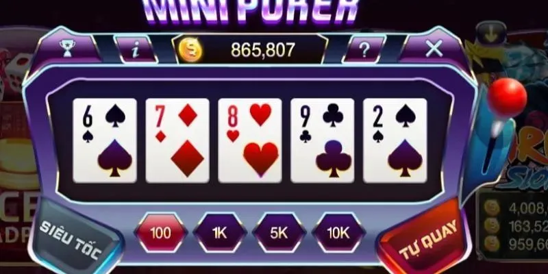 Mẹo chơi mini poker đổi thẻ cực kỳ hiệu quả